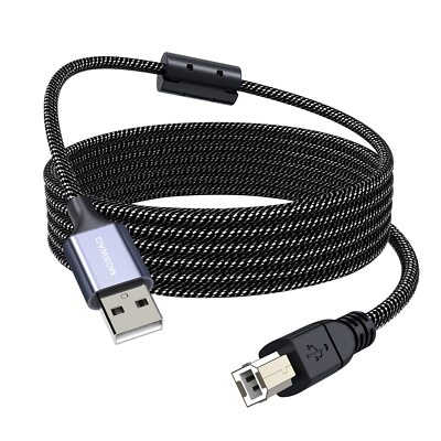 USB Printer Cable 10FT/3Meter Scanner Cable USB Printer Cord Type A to Type B...