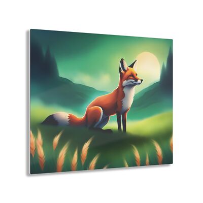 Fox Wildlife Wild Animal AI Generated Wall Art Kid Toddler Nursery Acrylic Print