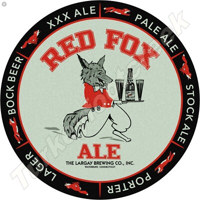 Red Fox Ale 11.75'' Round Metal Sign