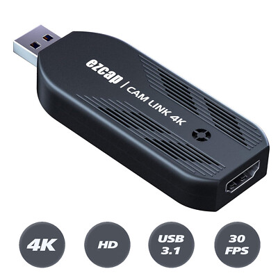 Ezcap331 Cam Link 4K Broadcast Live Video Capture Device via DSLR Camera U4G7