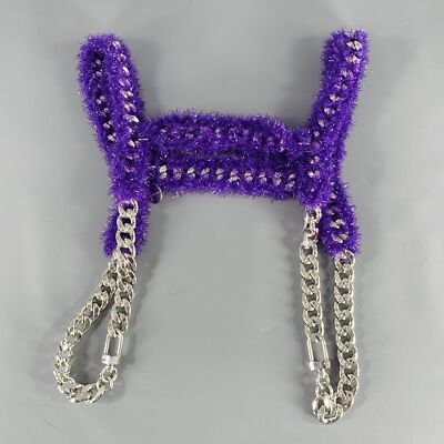 NOIR KEI NINOMIYA FW22 Size S Purple Silver Link Metal