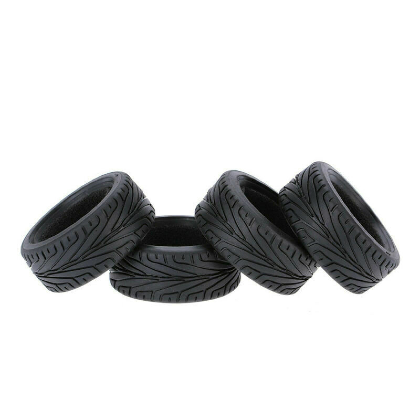 4Pack Rubber Tires Tyres For Wltoys A949 A959 A969 A979 K929 A959-b 1/18 RC Car