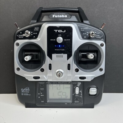 Futaba T6J Transmitter 2-Stick 6-Channel RC System 2.4 GHZ - WORKS!