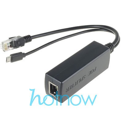 4x Active PoE Splitter Power Over Ethernet 48V to 5V 2.4A Micro USB Raspberry Pi
