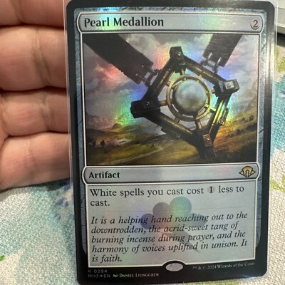 MTG Pearl Medallion FOIL - Modern Horizons 3 Card #294 Magic Card Rare NM