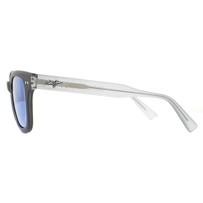 Pre-owned Maui Jim Sunglasses Shore Break B822-02mg Black With Gray Blue Hawaii Polarized