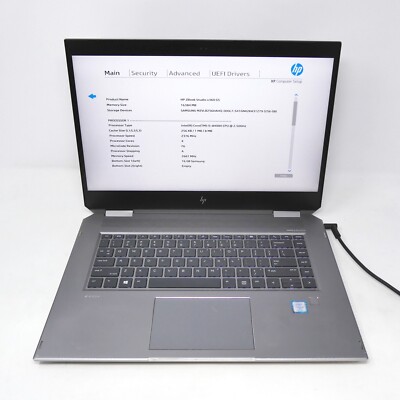 HP ZBook Studio x360 G5-Intel Core i5-8400H 16GB DDR4 256GB SSD No OS/AC/Battery