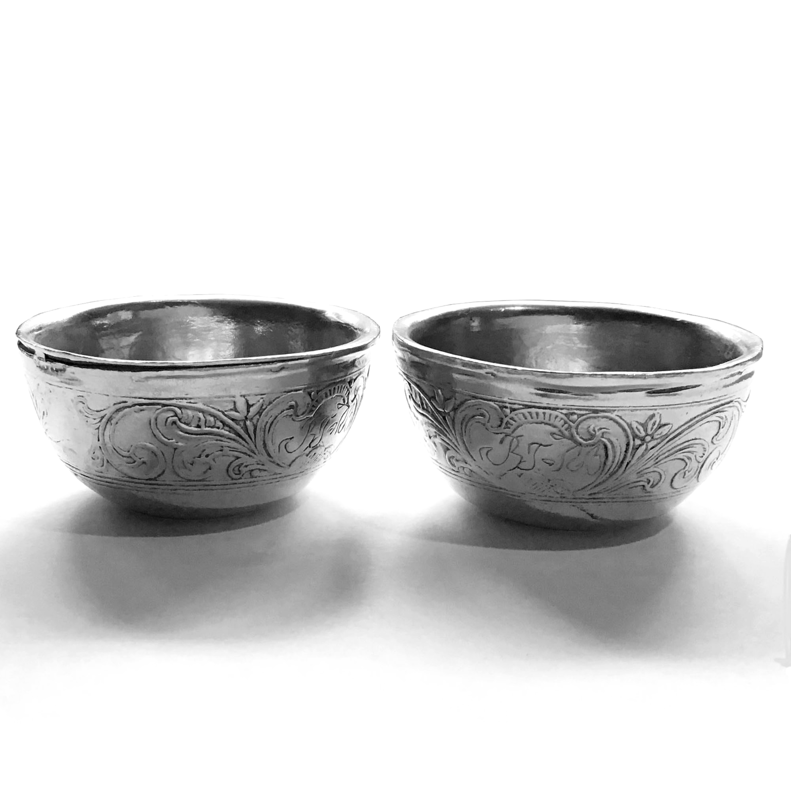 Vintage Askvoll Brug Stopt Tinn Pewter Drinking Bowls from