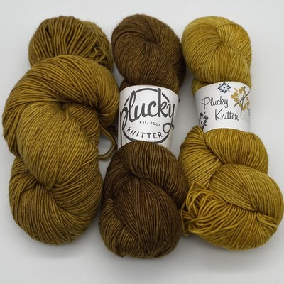 YARN 3x The Plucky Knitter Merino Cashmere 385 Yds Each 3 Colors READ
