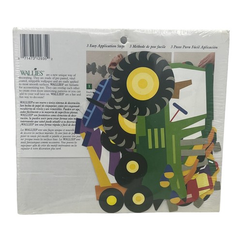 Wallies Olive Kids Wallpaper Cutouts Pre-pasted Trains Planes Trucks Set of 25