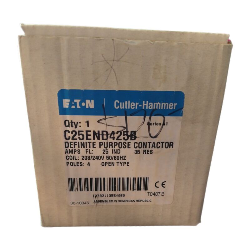 Eaton Cutler-Hammer Definite Purpose Contactor #C25END425B 4 Poles Open Type