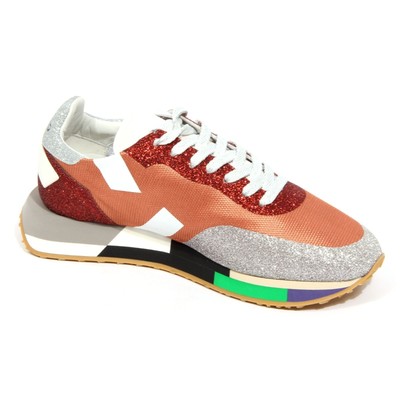 GHOUD H2390 SNEAKER DONNA GHOUD STAR LOW WOMAN GLITTER SHOES BRONZE/SILVER