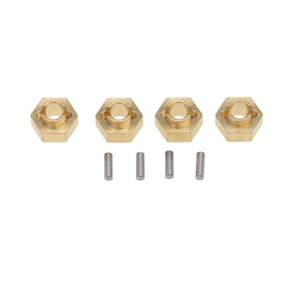 Scx24 AXI9008 Brass Hexagonal Coupling Coupling 3MM Thick 4 Pcs Copper for Axial