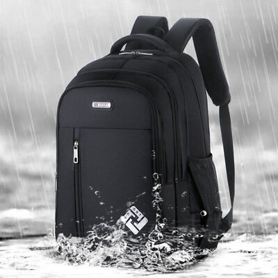 Oxford Anti-theft Laptop Backpack 18'' Travel Business Shool Book Bag w USB Port