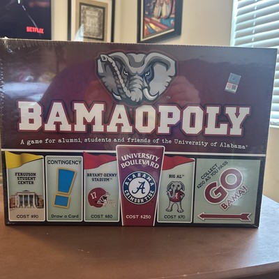 Bamaopoly Roll Tide Board Game University Of Alabama NEW SEALED