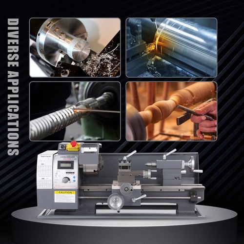 8×16" Mini Metal Lathe Digital Metal Gear Brushless-Motor Full-Set 1.5HP