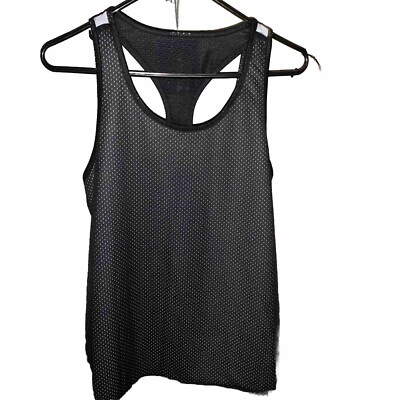 Danskin Now Womens Mesh Double Layer Reversible Activewear Jersey Tank L NWT 