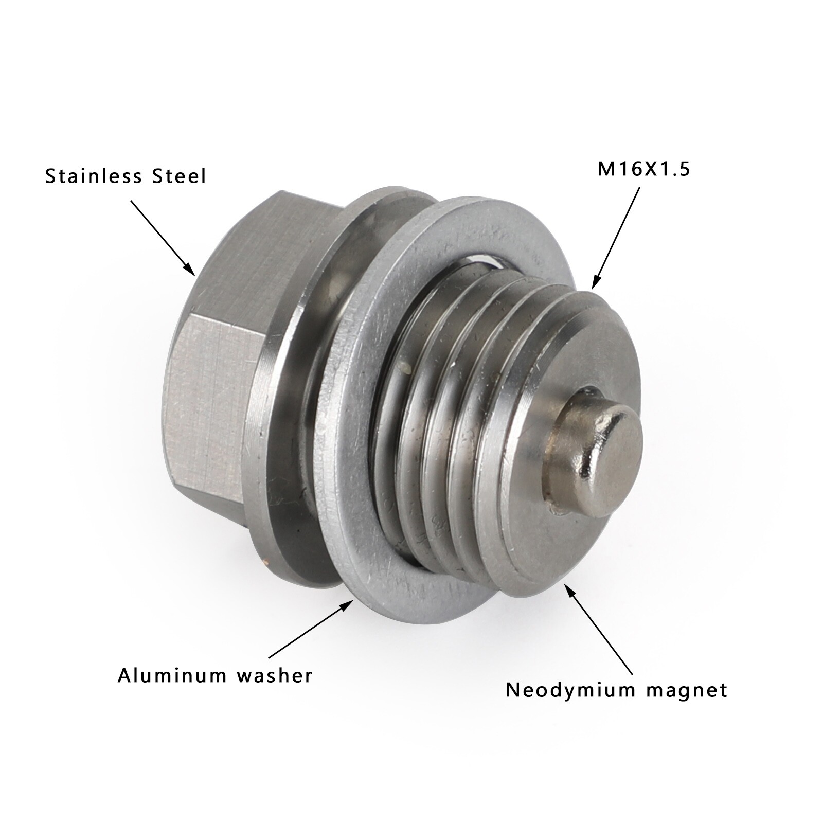 Drain Plug With Neodymium Magnet Universal #8