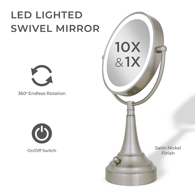 Zadro lighted 10x mirror outlet