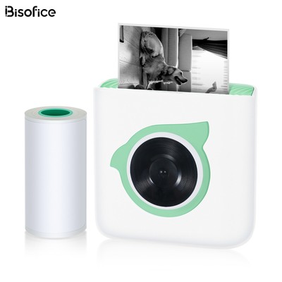 Bisofice L8 BT Sticker Printer Bluetooth Pocket Photo Printer for Learning D3E4