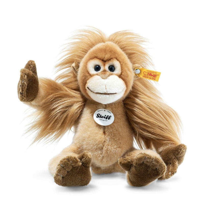 Steiff 069130 Kuscheltier Gorilla Bongy 20 cm sitzend schwarz grau Soft Cuddly