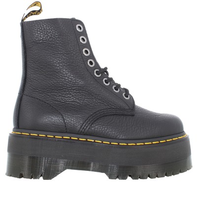 Pre-owned Dr. Martens' Dr. Martens A23us Women's Amphibian With Platform 26925001 1460 Pascal Max Pisa In Black