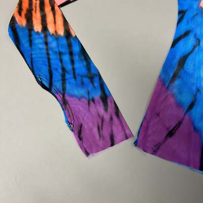 AFRM Zadie Turtleneck Pullover w/Thumb Holes Women's S Blue Halo Placement AET02