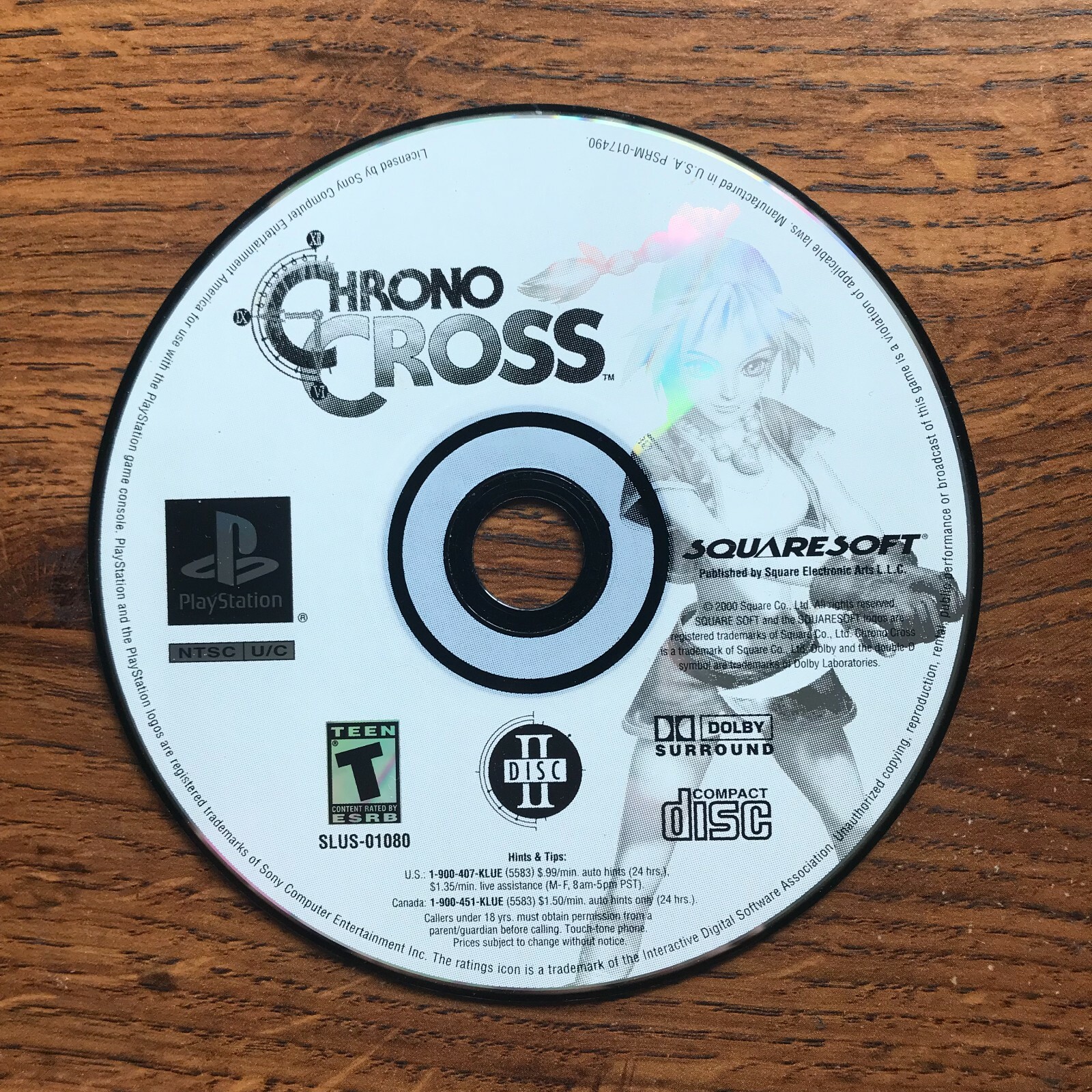 Chrono Cross Disc II 2 ONLY PS1 Playstation One PS 1 - TESTED 