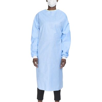 Evolution 4 Disposable Non-Reinforced Surgical Gown with Towel Blue Large 1 Ct
