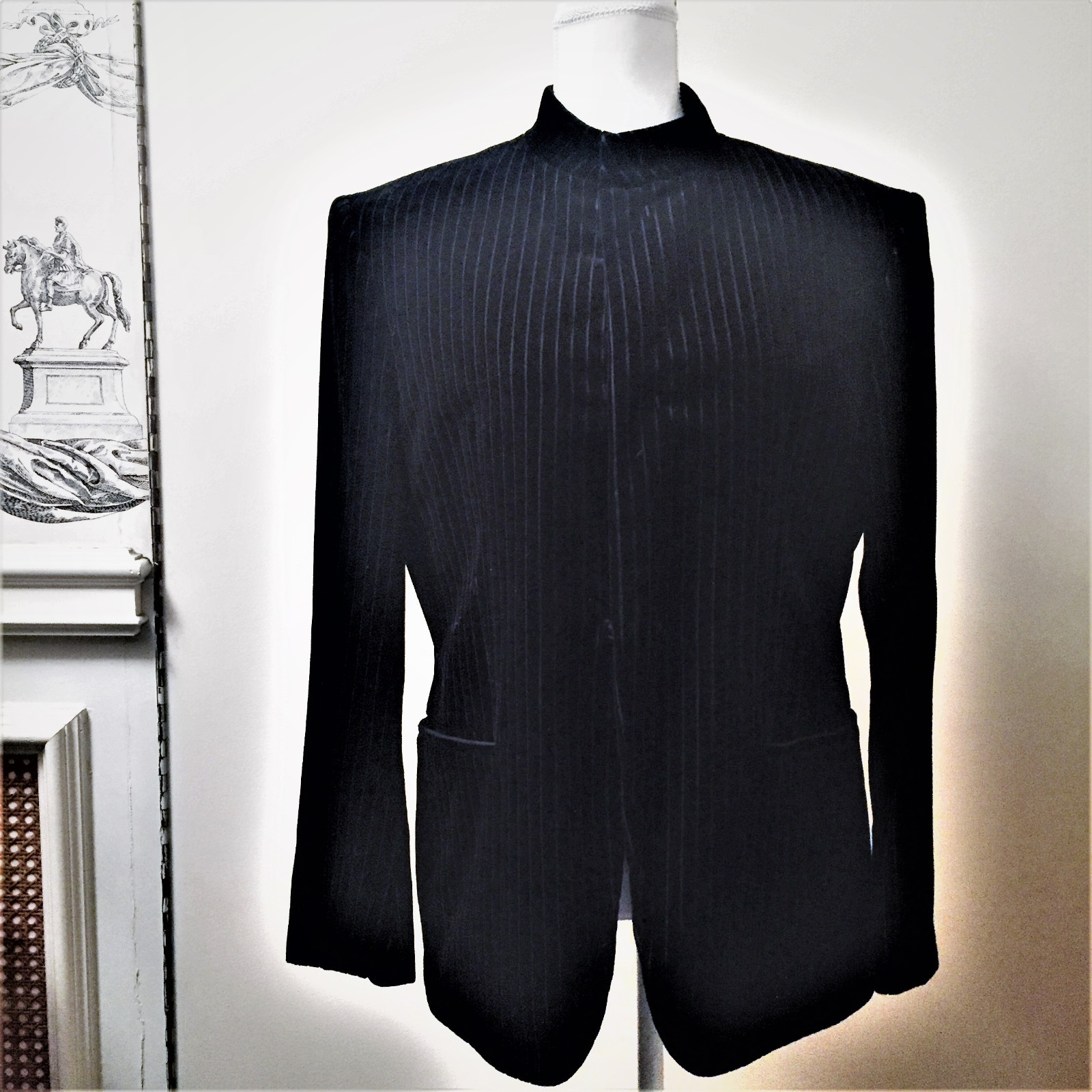 JIL SANDER TAILOR-MADE MEN'S BLACK VELVET EVENING JACKET