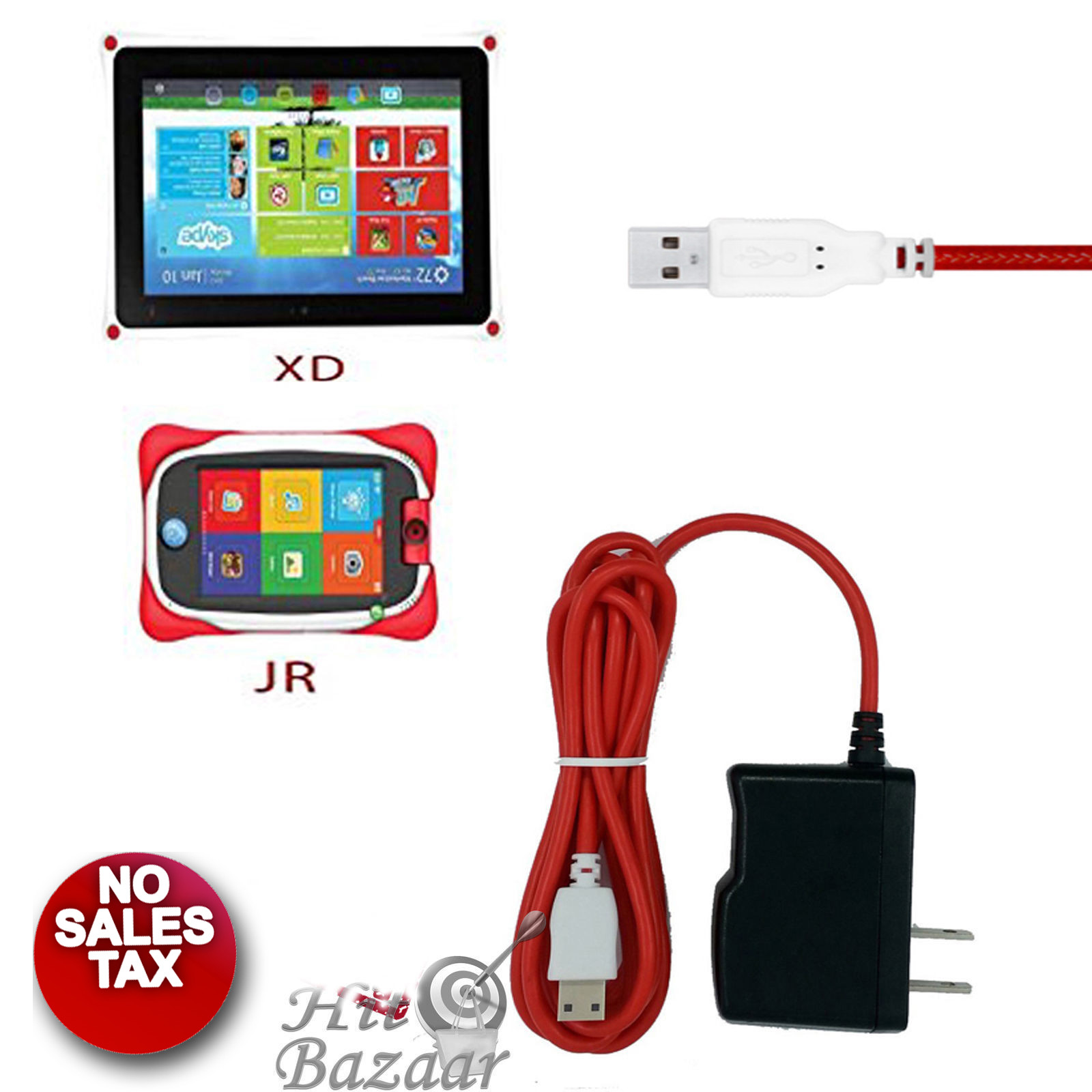 JR XD CHARGER Cord USB Adapter Power Tablet DREAMTAB AC DC 6 Feet 2 - 1600x1600 - jpeg Nabi Xd Charger