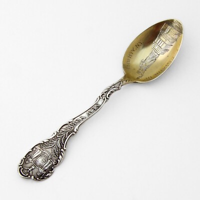 New York Statue Of Liberty Souvenir Spoon Shepard Sterling Silver