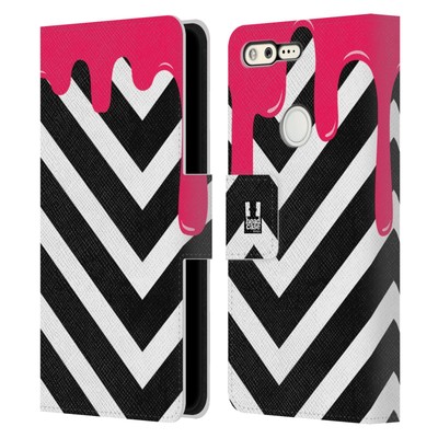HEAD CASE DESIGNS PATTERN MELTDOWN LEATHER BOOK WALLET CASE FOR GOOGLE PHONES