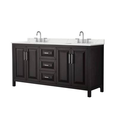 Wyndham Collection WCV252572D-QTZ-US3MXX Daria 72'' - Dark Espresso / Giotto