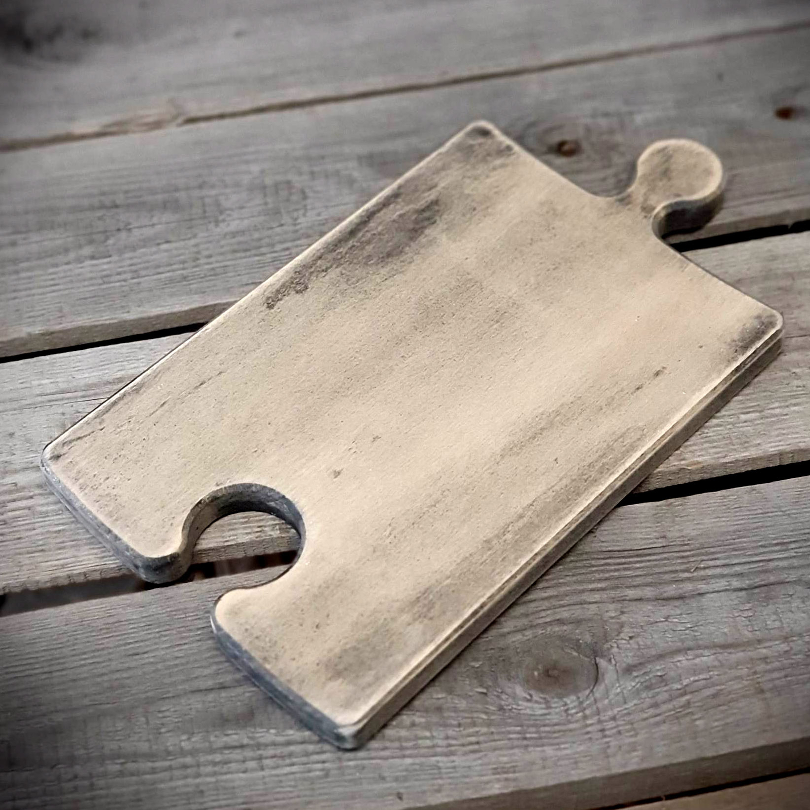 Vintage Holzbrettchen Puzzle 26x16x1,2 cm Frühstücksbrett Dekobrett Handarbeit