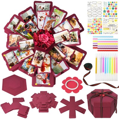 Explosion Gift Box Set Creative Photo Album Gifts Explosion Gift Box with Scr...