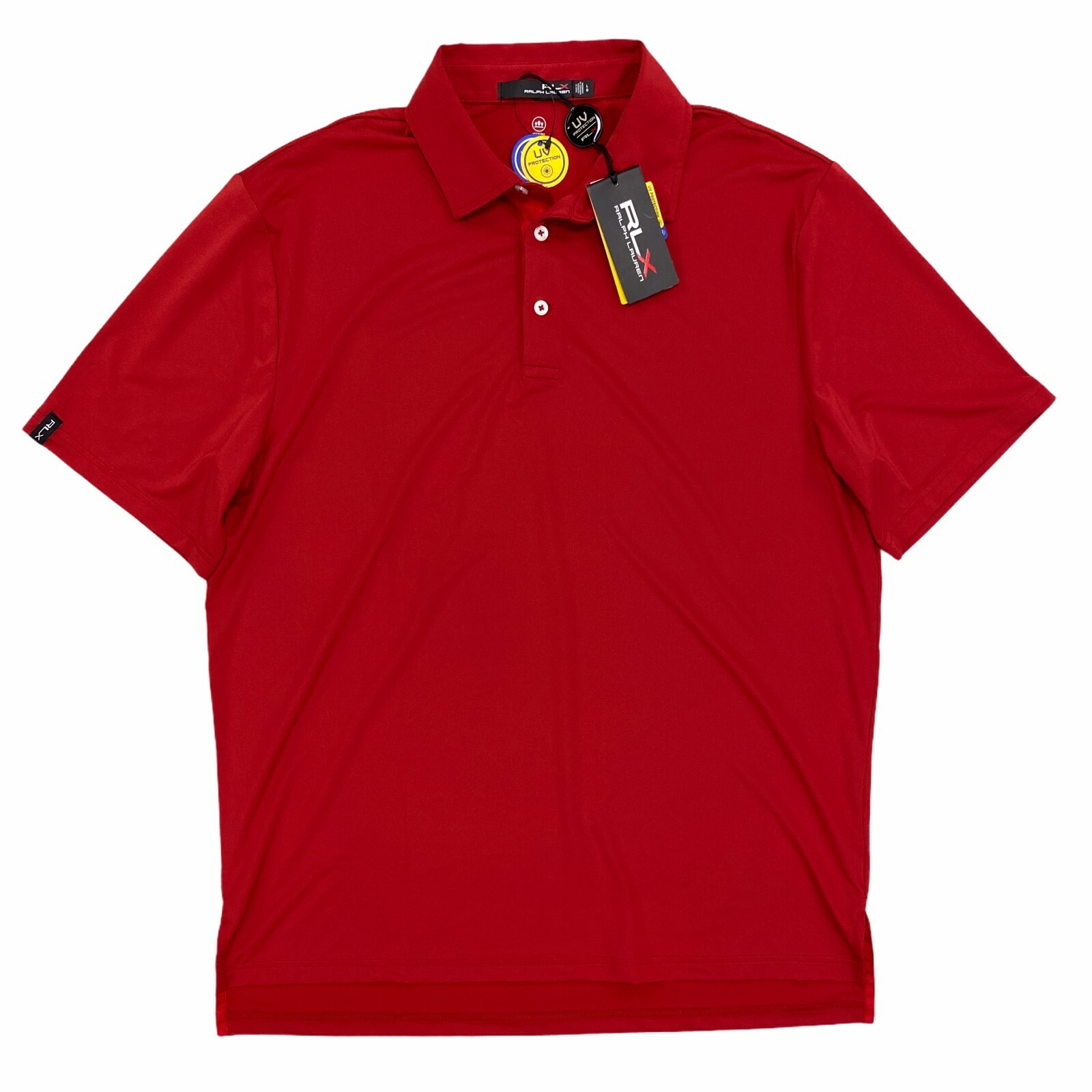 

RLX Ralph Lauren Мужская рубашка-поло для гольфа Stretch Fit Wicking UV Protection Red, Красный, BSR Polo