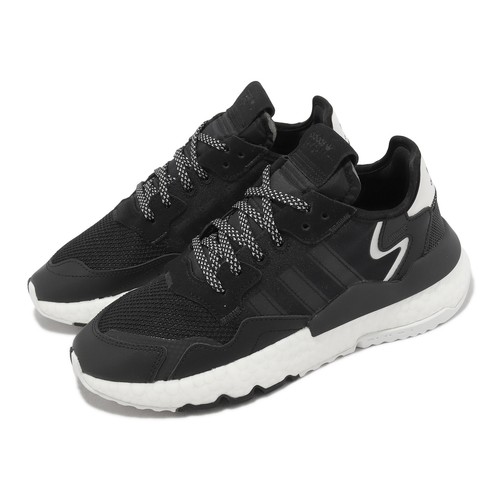 

adidas Originals Nite Jogger J Core Black Carbon Детская молодежная повседневная обувь EE6481, Черный, Nite Jogger J