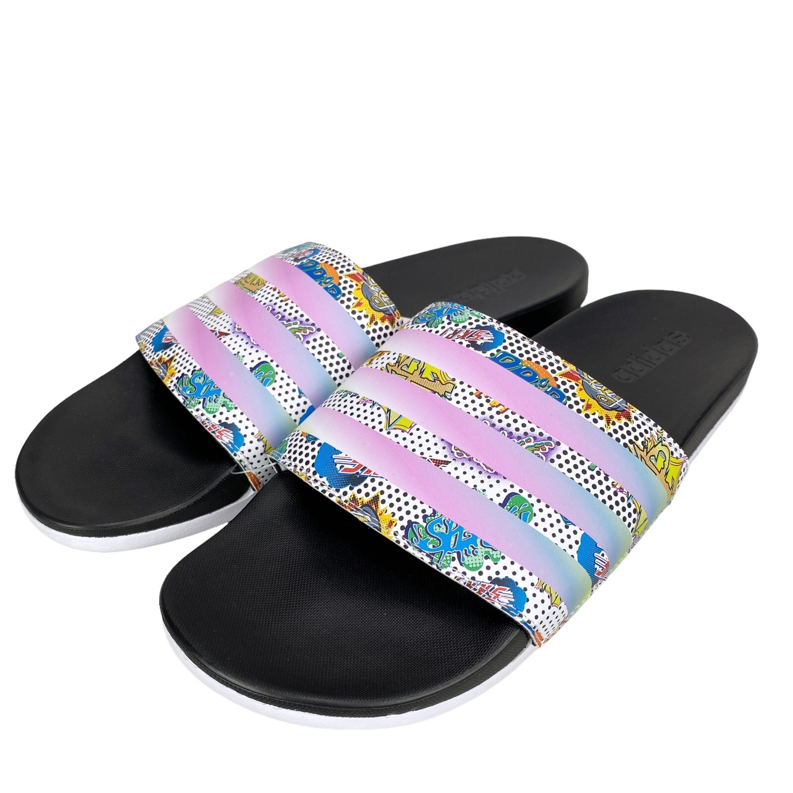 Мужские шлепанцы Adidas Adilette Comfort Comics Black/White/Multi GW5039