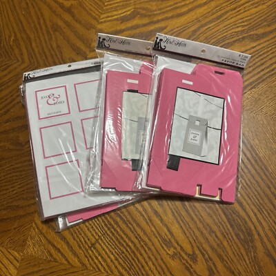 48 Studio His & Hers Pink Favor Boxes With Ribbon & Labels NOS