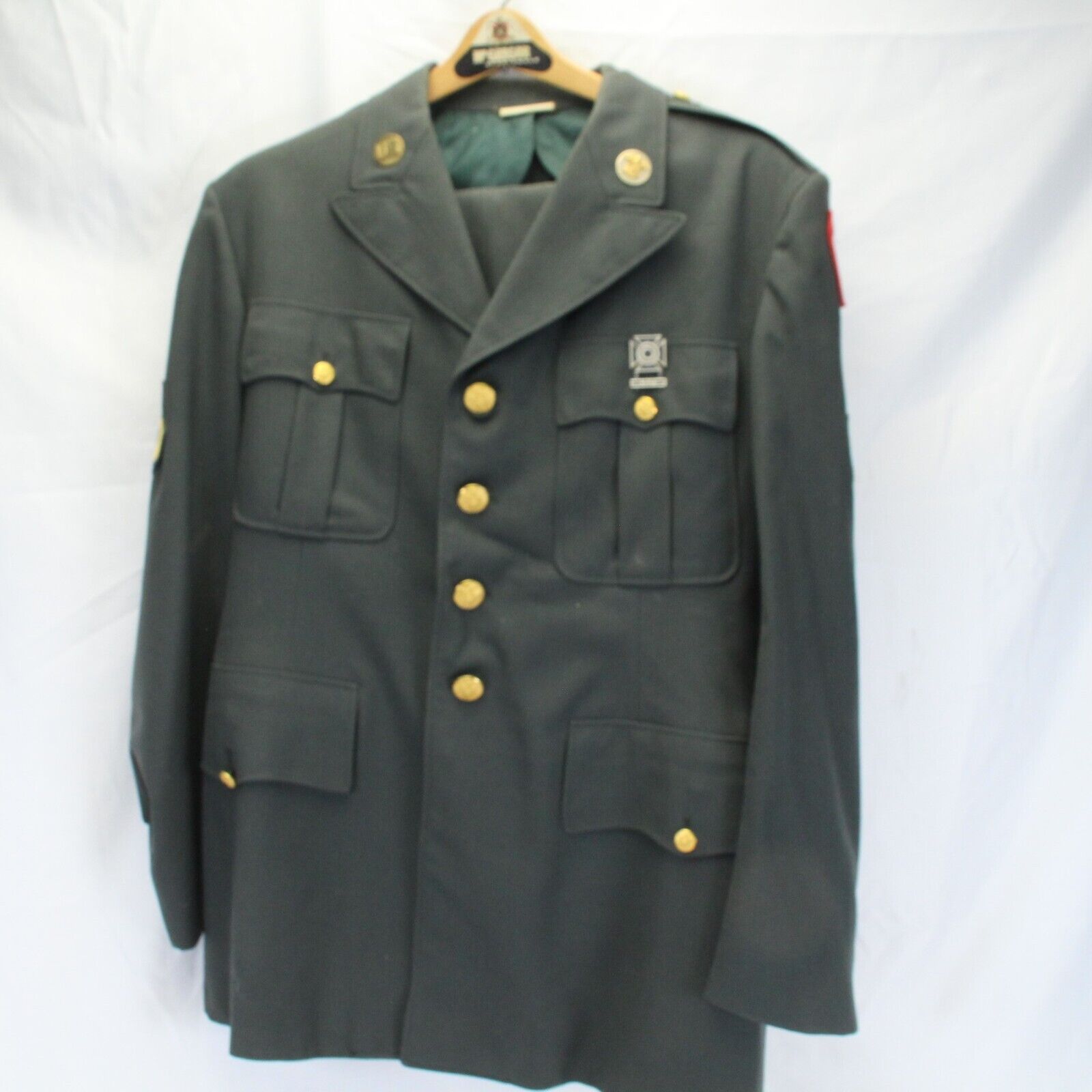 Fifth Army Vietnam Dress Coat A5 Patch & Pants W35-L32 Staff Sergeant Rife Metal