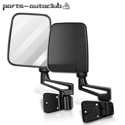 Manual Rear View Mirrors For 1987-02 Jeep Wrangler Passenger Driver Side Pair