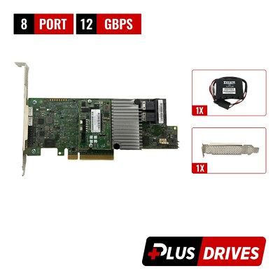 LSI MegaRAID 9361-8i 12Gbps PCIe 3 x8 SATA SAS 3 8 Port RAID + BBU & CacheVault