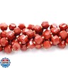 Malahill Wholesale Natural Faceted Stone Beads for Jewelry Making Sold per Bag 5 Strands Inside Cube red Jasper A 8mm