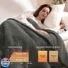 blunique Heated Blanket Electric Blanket King - Fast Heating Blanket Throw Dual Control Double Sided Sherpa with 10 Heating Levels and 2-10 Hours Auto Off, Mashine Washable, 90 x 100 Inches, Grey