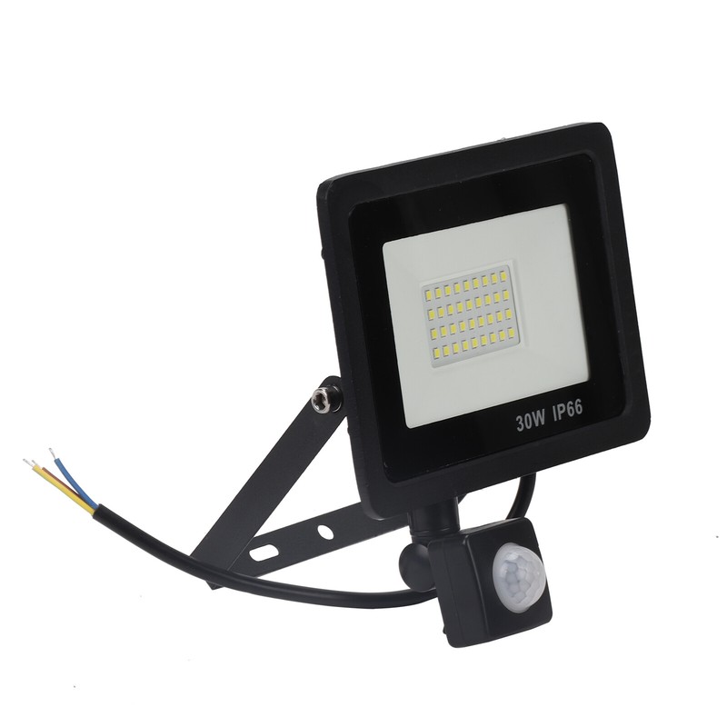 PIR Sensor LED Energy Saving Flood Light Outdoor Security 30W Slimline