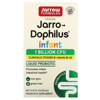 Vegan Jarro-Dophilus Infant, жидкий пробиотик, 1 миллиард КОЕ, 0,51 жидкой унции (15 мл)