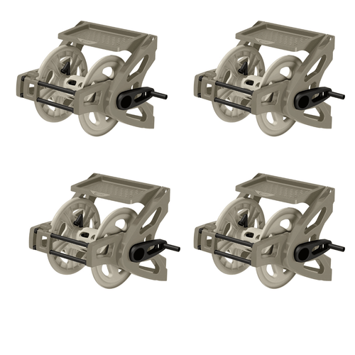 Suncast 175 Foot Slide Trak Garden Hose Handler Wall Mounted Hose Reel (4 Pack)