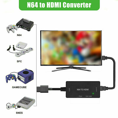 Nintendo 64 To HDMI Converter HD TV Digital Link Cable for N64 GameCube SNES US 