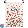 Valentines Day Garden Flag 12x18 Inch Double Sided Love Heart for Anniversary Wedding Yard Outdoor Decorations